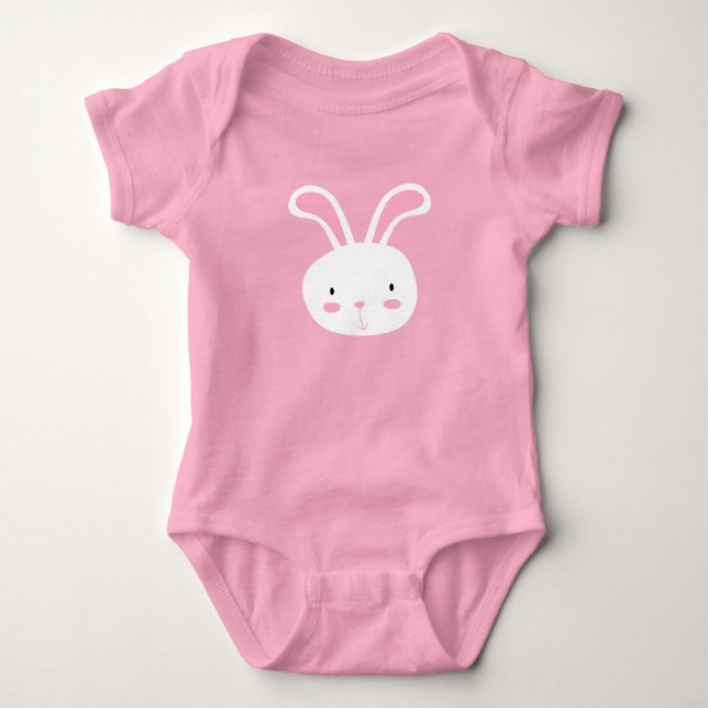 Cute Bunny Baby Bodysuit (Front)