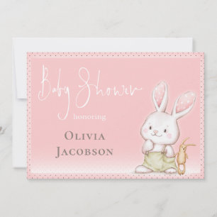 Cute Bunny Baby Shower Invitation
