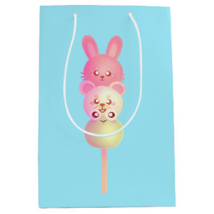 Cute Bunny,Bear And Frog Dango Glossy Poster Medium Gift Bag