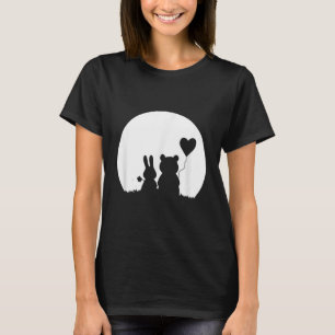 Cute Bunny Bear Love Couple Valentine's Day T-Shirt