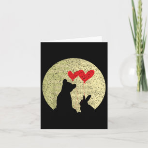 Cute Bunny Bear Love Ring Marriage Relationship Va Card