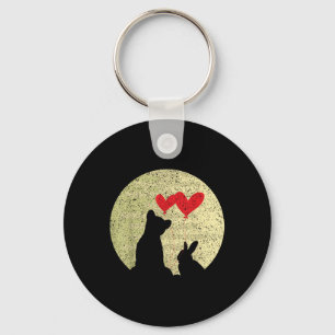 Cute Bunny Bear Love Ring Marriage Relationship Va Key Ring