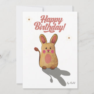 Cute Bunny Birthday Card by Alzart – Adorable and 