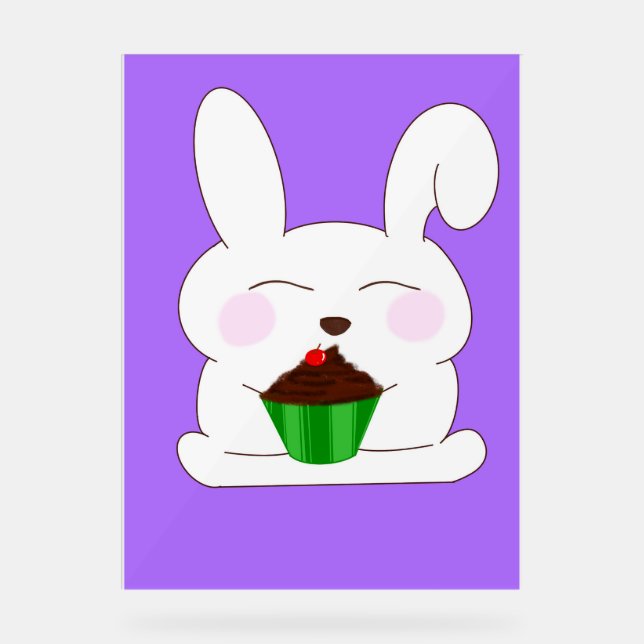 Cute Bunny Birthday Themed Poster (Front)