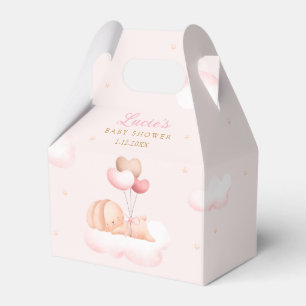 Cute Bunny Blush Pink Watercolor Girl Baby Shower Favour Box