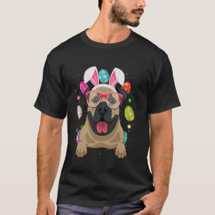 Cute Bunny Boer Boel Dog Face Easter Eggs Easter D T-Shirt