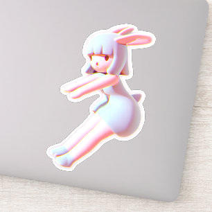 Cute bunny Cheer Flyer Catching Air Cheerleader