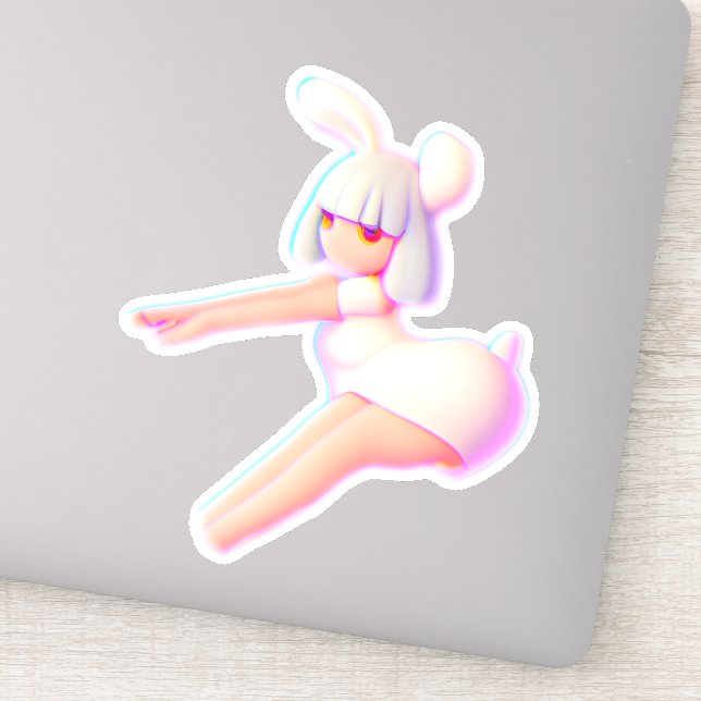 Cute bunny Cheer Flyer Catching Air Cheerleader  (Detail)