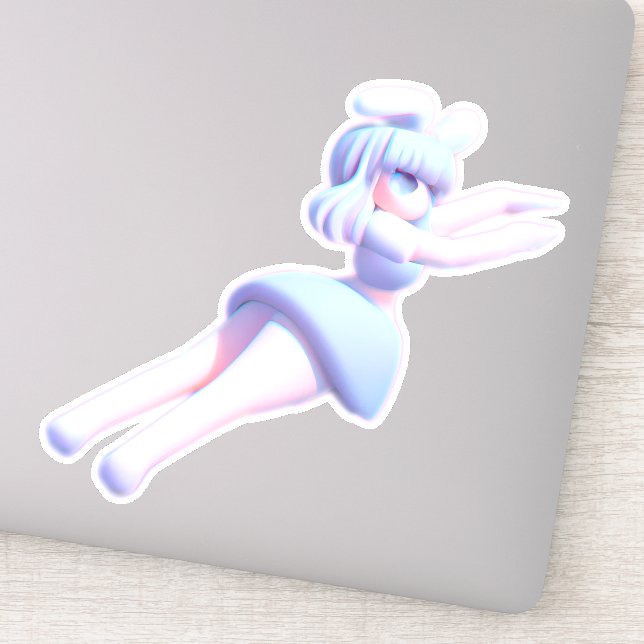 Cute bunny Cheer Flyer Catching Air Cheerleader St (Detail)