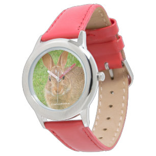 Cute Bunny Chewing Greens on the Golf Fairway Watch