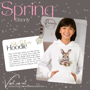 Cute Bunny Children's Pullover Hoodie