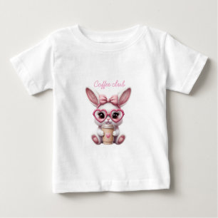 Cute Bunny Coffee Club Toddler T-Shirt – adorable
