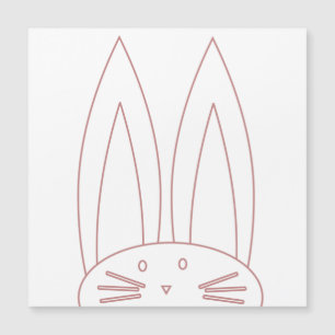 Cute Bunny Colouring Pink Outline Holiday