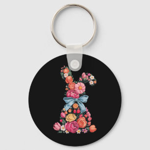 Cute Bunny Coquette Bow Easter Day Rabbit Teens Gi Key Ring