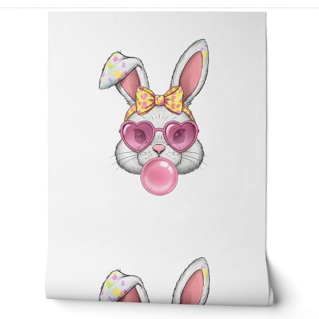 Cute Bunny Coquette Bow Easter Day Rabbit Teens Gi Wallpaper (Unrolling)