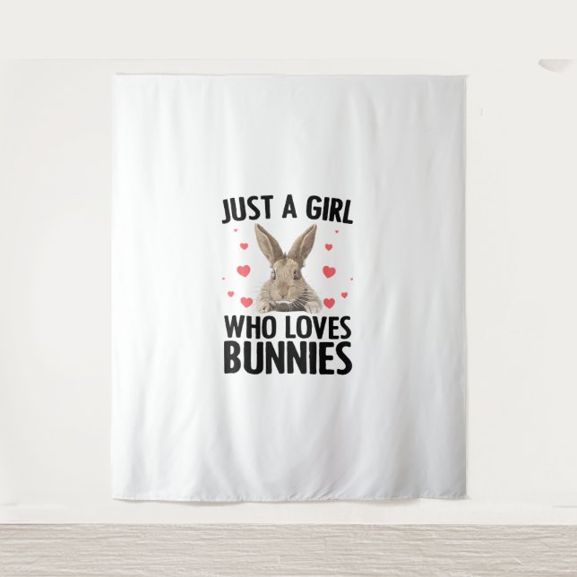 Cute Bunny Design For Girls Women Kids Rabbit Cone Tapestry (Front)