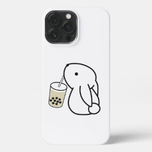 Cute Bunny Drinking Boba Milk Tea iPhone 13 Pro Max Case