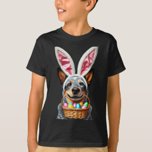 Cute bunny ear australian cattle dog easter eggsCu T-Shirt