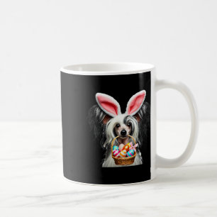 Cute Bunny Ear Chinese Crested Dog Easter Egg Hunt Coffee Mug