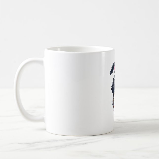 Cute Bunny Ear Saint Bernard Dog Easter Egg Owner  Coffee Mug (Left)