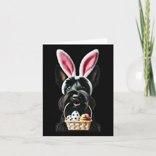 Cute Bunny Ear Scottish Terrier Dog Easter Eggs Ow Card