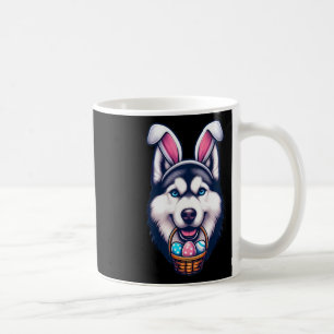 Cute Bunny Ear Siberian Husky Dog Easter Eggs Owne Coffee Mug