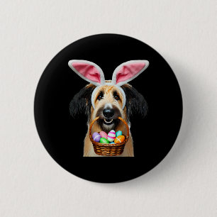 Cute Bunny Ears Berger Picard Dog Easter Egg Hunt 6 Cm Round Badge