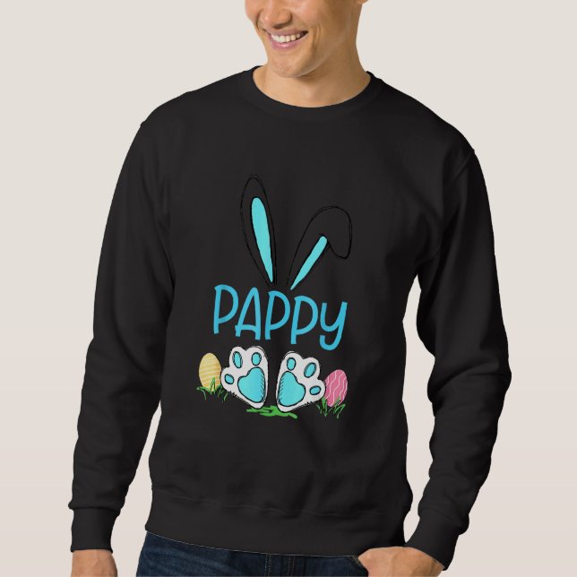 Cute Bunny Ears Easter Pappy Matching Egg Hunter M Sweatshirt (Front)