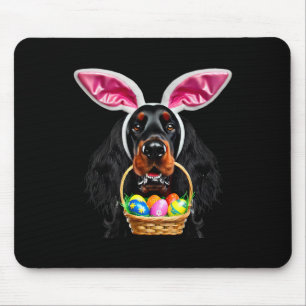 Cute Bunny Ears Gordon Setter Dog Easter Egg Hunt Mouse Mat