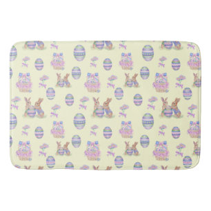 Cute Bunny Easter Egg Bath Mat