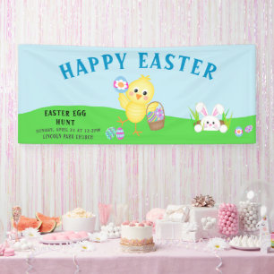 Cute Bunny Easter Egg Hunt Banner