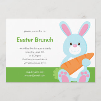 Cute Bunny Easter Party Invitation