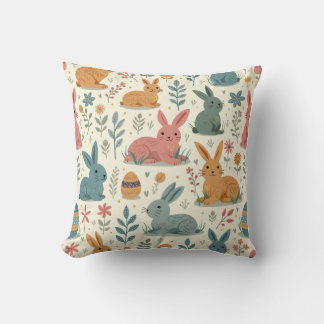 cute bunny easter pillow