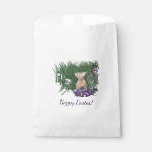 Cute Bunny Easter Wishes Holiday Greetings Favour Bags
