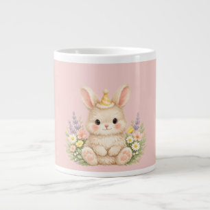Cute Bunny European Cottage Garden Large Coffee Mug