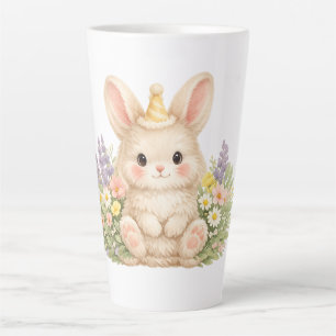 Cute Bunny European Cottage Garden  Latte Mug