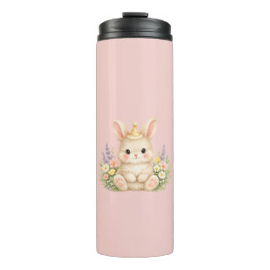 Cute Bunny European Cottage Garden Thermal Tumbler