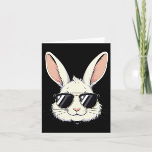 Cute Bunny Face Gles Girls Boy Rabbit Easter Day Card