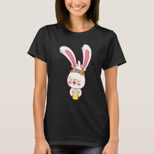 Cute Bunny Face Headband Easter Day For Kids Boys T-Shirt