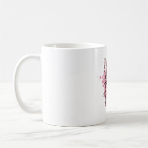 Cute Bunny Face Pink Glasses Floral Leopard Easter Coffee Mug