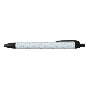 Cute Bunny Face Rabbit Pattern Black Ink Pen