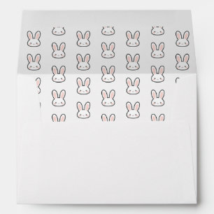 Cute Bunny Face Rabbit Pattern Envelope