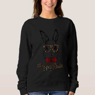 Cute Bunny Face Sunglasses Easter Day Boys Kids 2 Sweatshirt