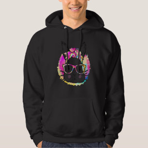 Cute Bunny Face Tie Dye Glasses Easter Day 2 Hoodie