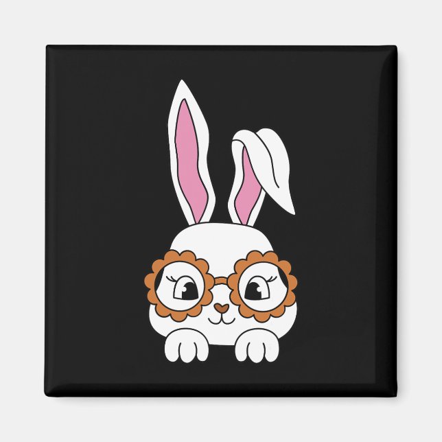 Cute Bunny Face Tie Dye Gles Easter Day  Magnet (Front)