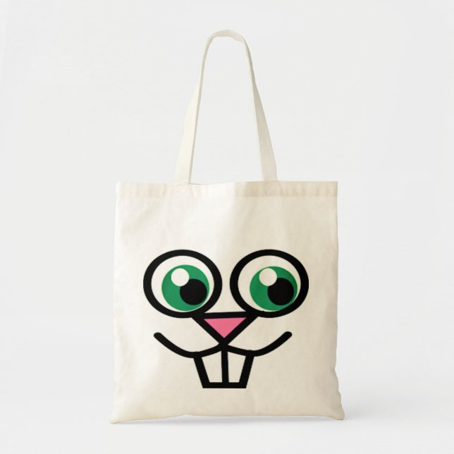 Cute Bunny Face Tote Bag (Front)