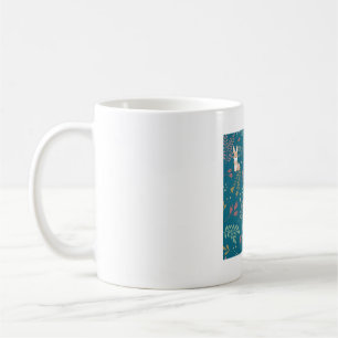 Cute bunny floral pattern coffee mug