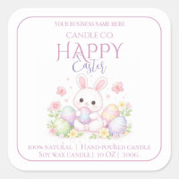 Cute Bunny, Flowers & Butterflies - Happy Easter