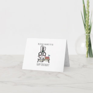 Cute Bunny folded Birthday Card for Kids