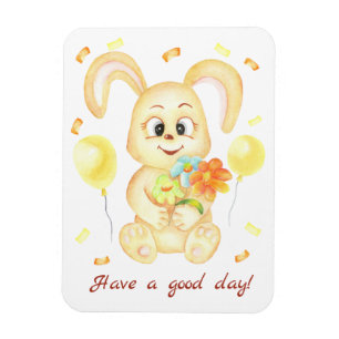 Cute Bunny for a positive mood Poster Magnet